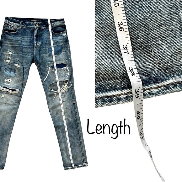 Cult of Individuality Distress Grunge Alter Ego High Rise Boyfriend Jean Size 26 - Picture 15 of 17